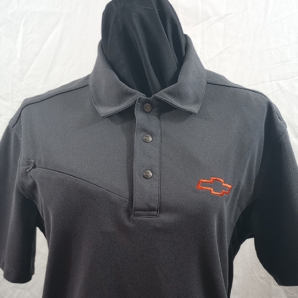 OGIO Mens Black Polo Shirt with Orange Logo Womens